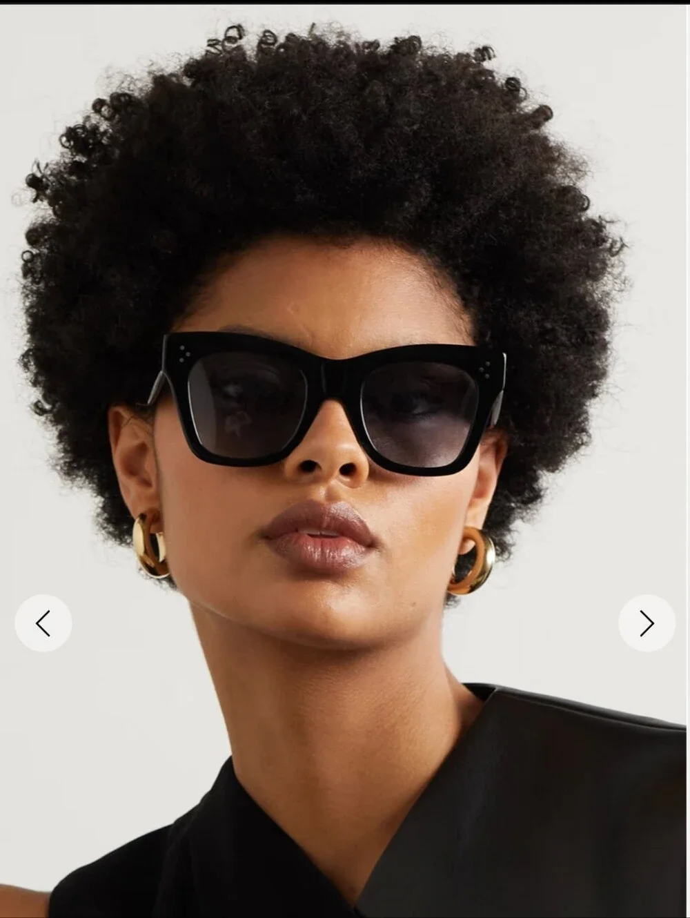 Celine Oversized Polarized cat-eye acetate sunglasses Black Cl4004IN